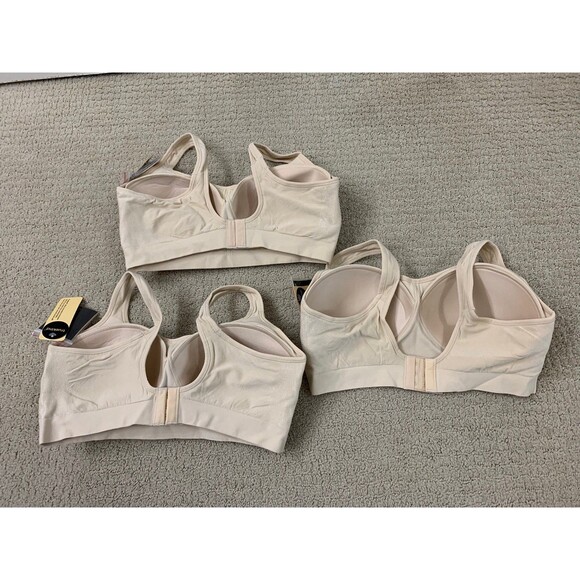 Truekind Daily Comfort Wireless Set of 3 Beige Tan Shaper Smoothing Bra XL New - Picture 2 of 7